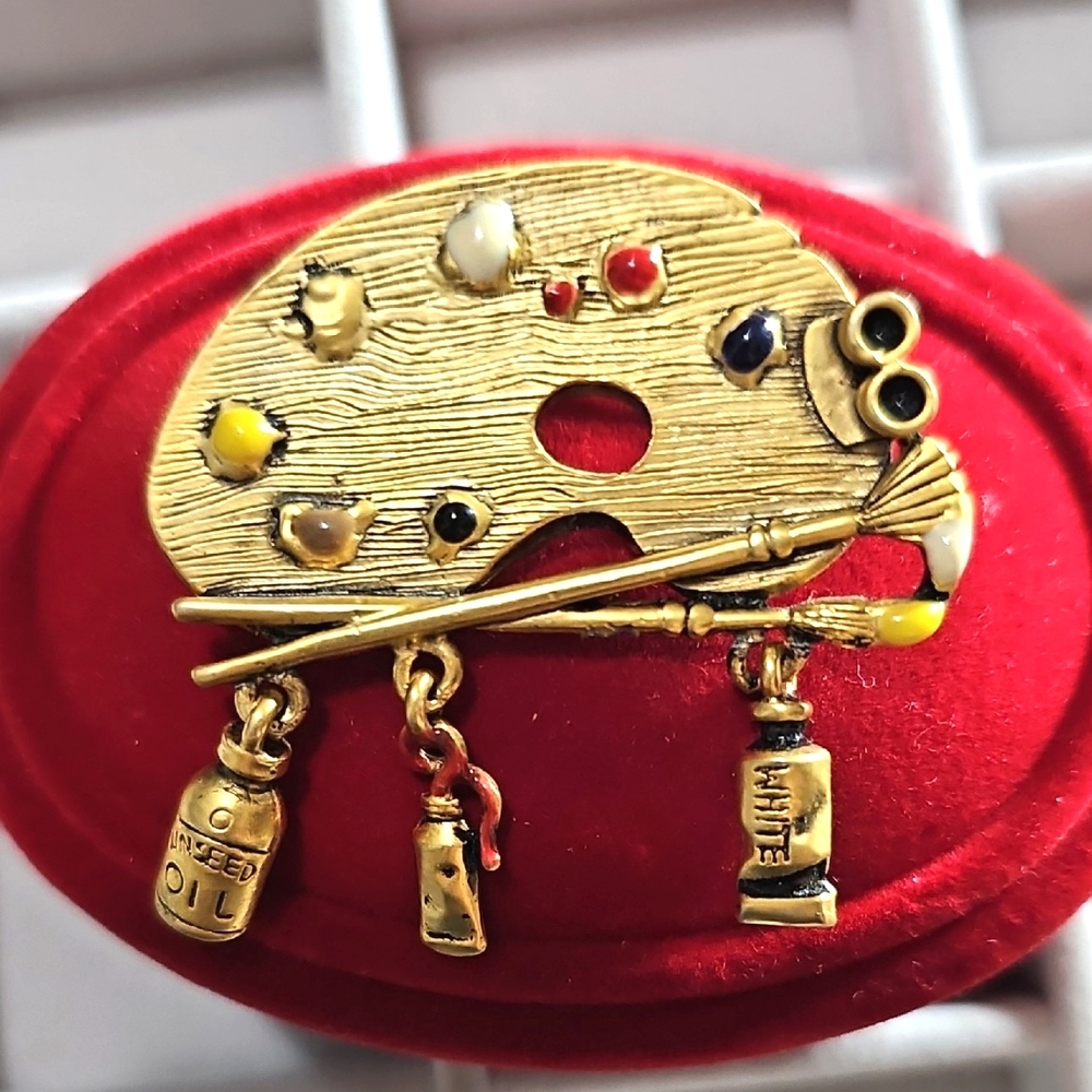 Signed Dancraft Paletre Brooch